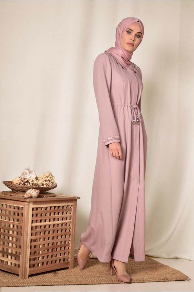 Belted Coat with Fringed Detail 1423