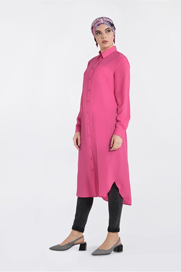 Pocket Detail Buttoned Tunic 4397