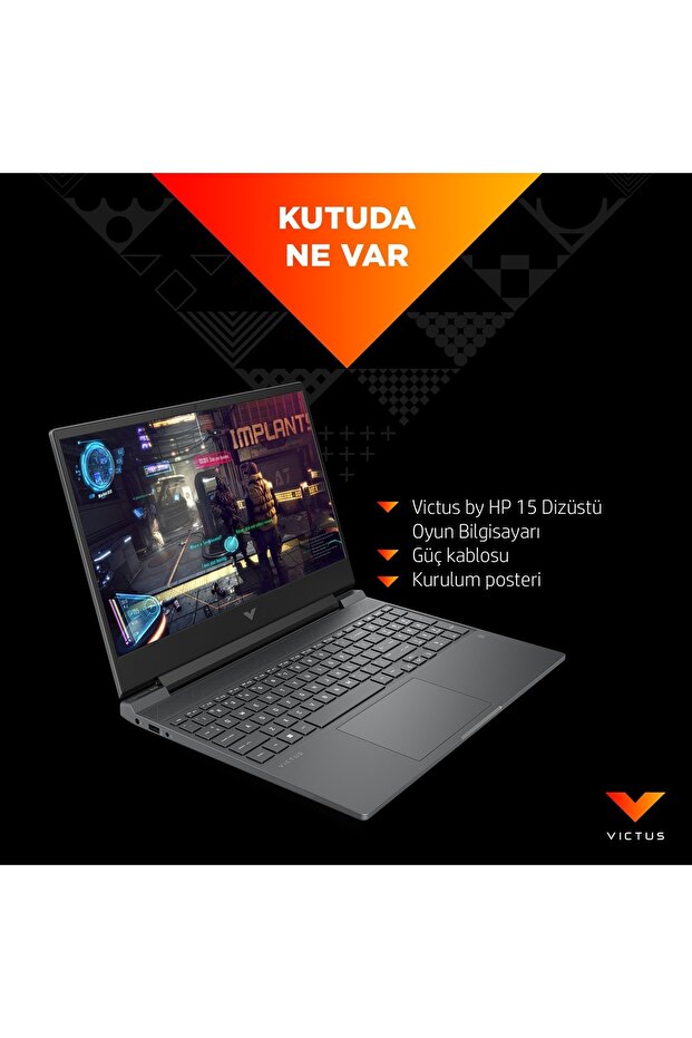 Victus AMD Ryzen 5-8645HS 16GB 512GB RTX3050 6GB Freedos 15.6" FHD IPS 144Hz Gaming Laptop B9KM2EA - 3