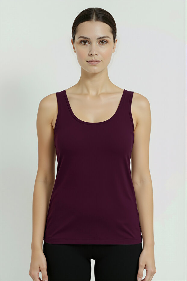 Pamuklu Kalın Askılı Kadın Atlet - 1