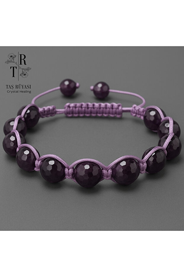 Amethyst Knitted Bracelet