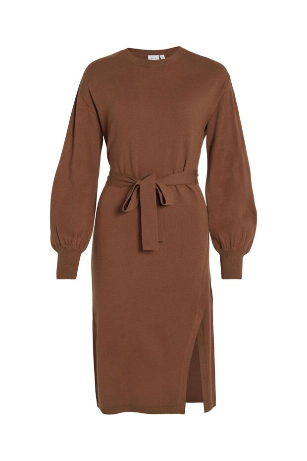 Strickkleid Gürtel Midi - 2