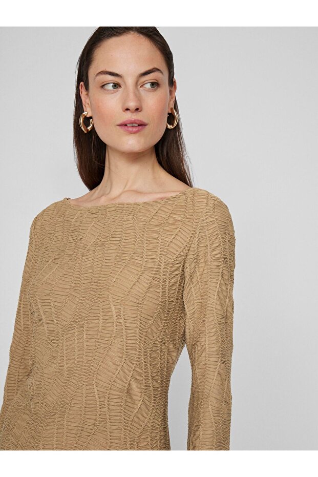 Oberteil mit langen Ärmeln U-Boot-Ausschnitt - 6