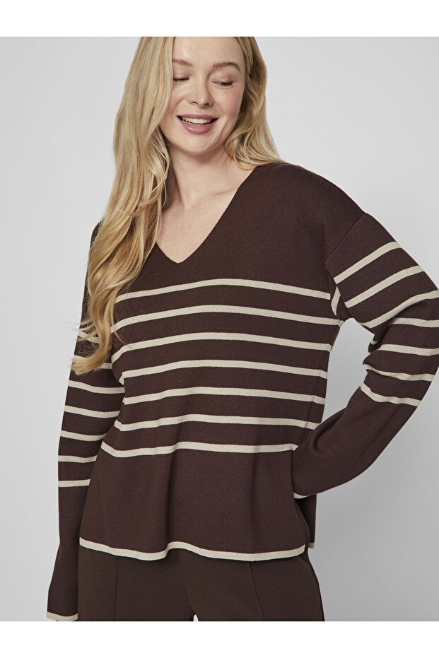 Strickpullover V-Ausschnitt - 7