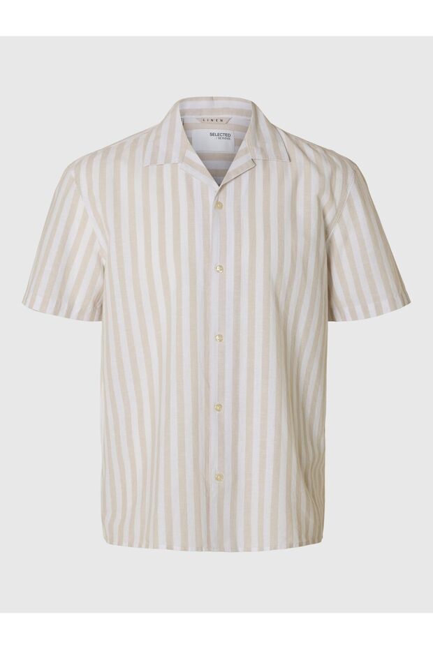 Kurzarmhemd Leinenmix - 2