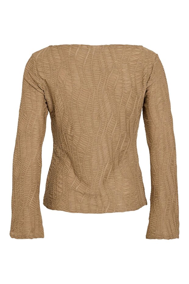 Oberteil mit langen Ärmeln U-Boot-Ausschnitt - 3