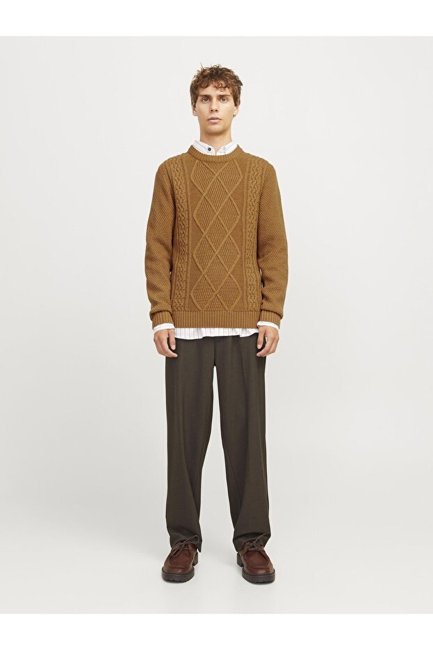 Strickpullover Einfarbig Strickpullover - 3