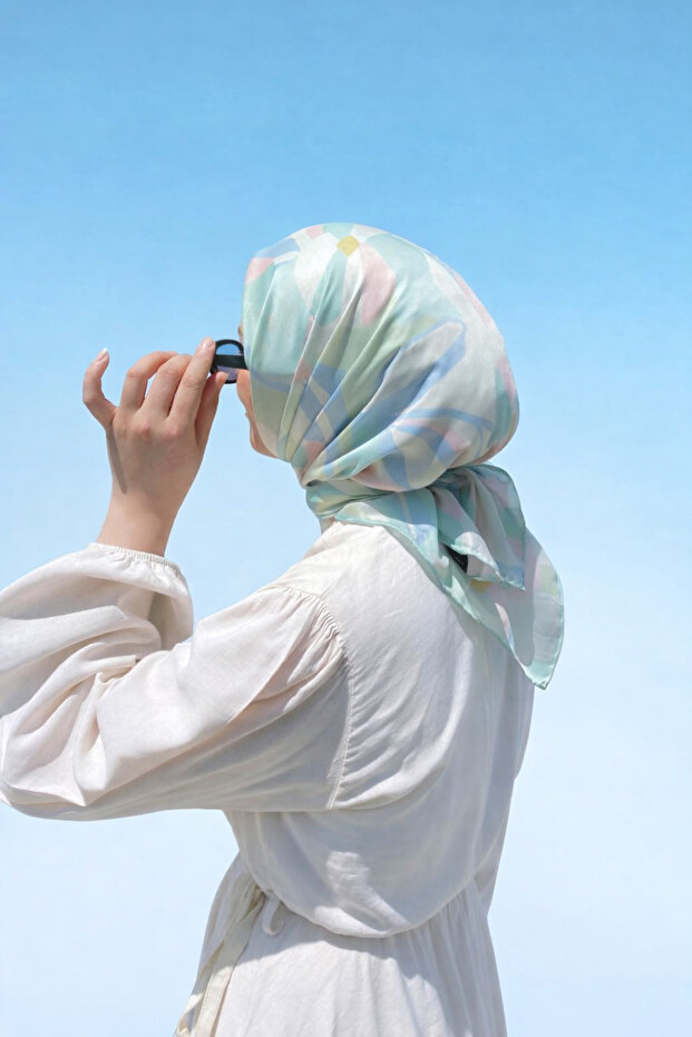 çiçekli eşarp - 2