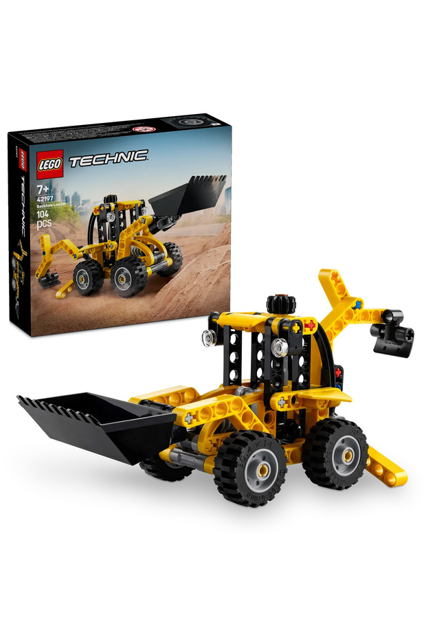 ® Technic Backhoe Loader 42197 - Toy Construction Vehicle Building Set for Kids Ages 7+ (104P)