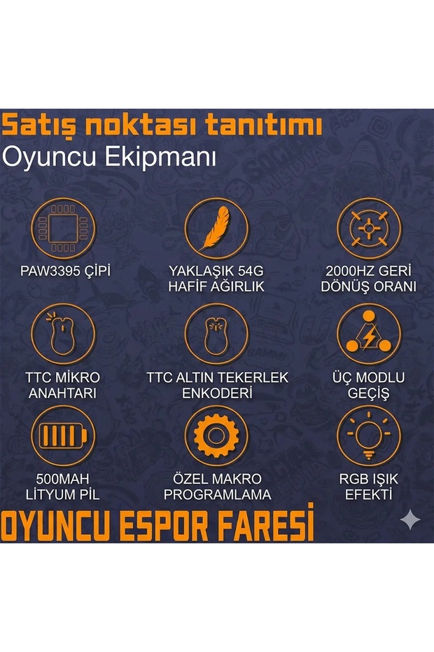 Darmoshark M3S Wireless Gaming Mouse - 6