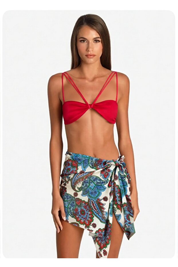 Ethnic Patterned Chiffon Pareo