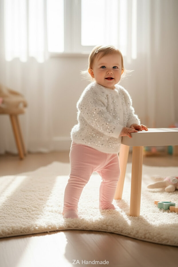 bebek pullu hırka - 1