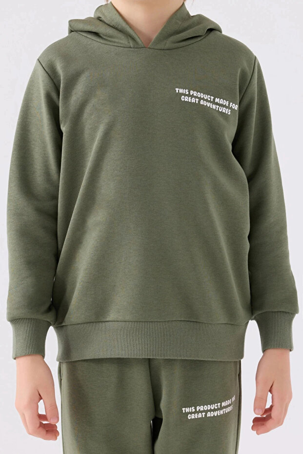 طقم رياضي للأولاد - كاكي - 4