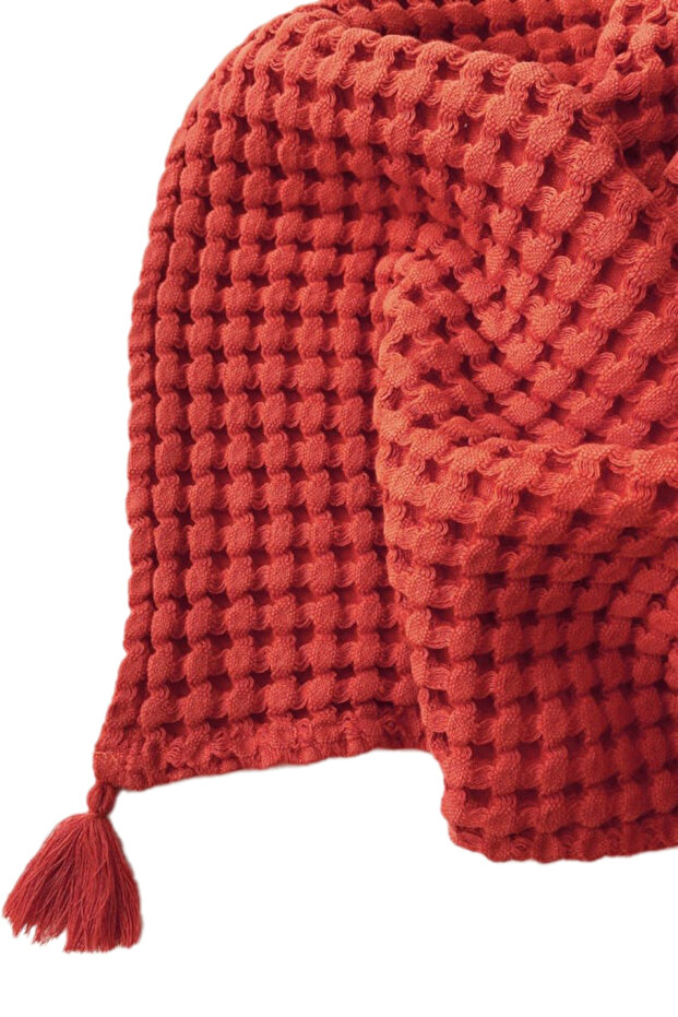 100% Cotton Single Waffle Pike Tile Blanket 160 X 220 cm