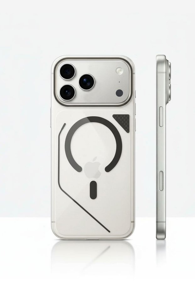 iPhone 14 Pro Compatible Line Magsafe Transparent Case - Camera Protected, Yellowing Resistant