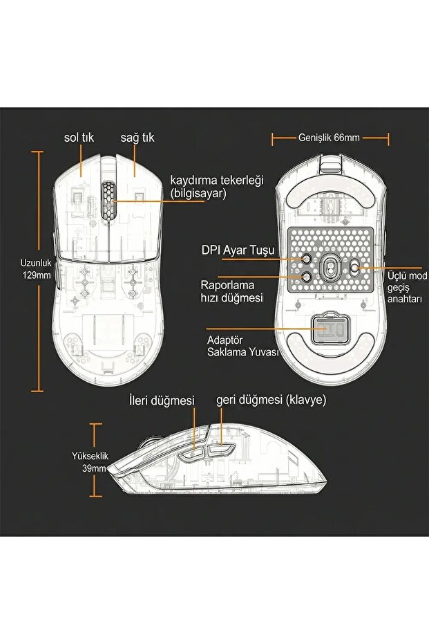 Darmoshark M3 Pro Wireless Gaming Mouse - 6