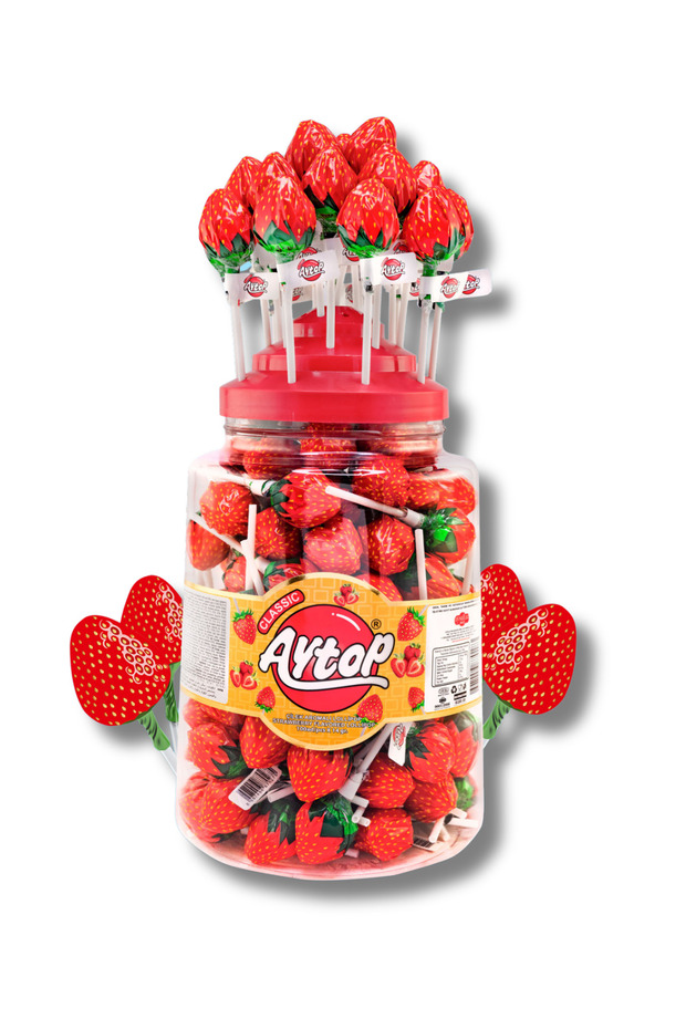 Çilekli Lolipop 14 Gr x 100'lü