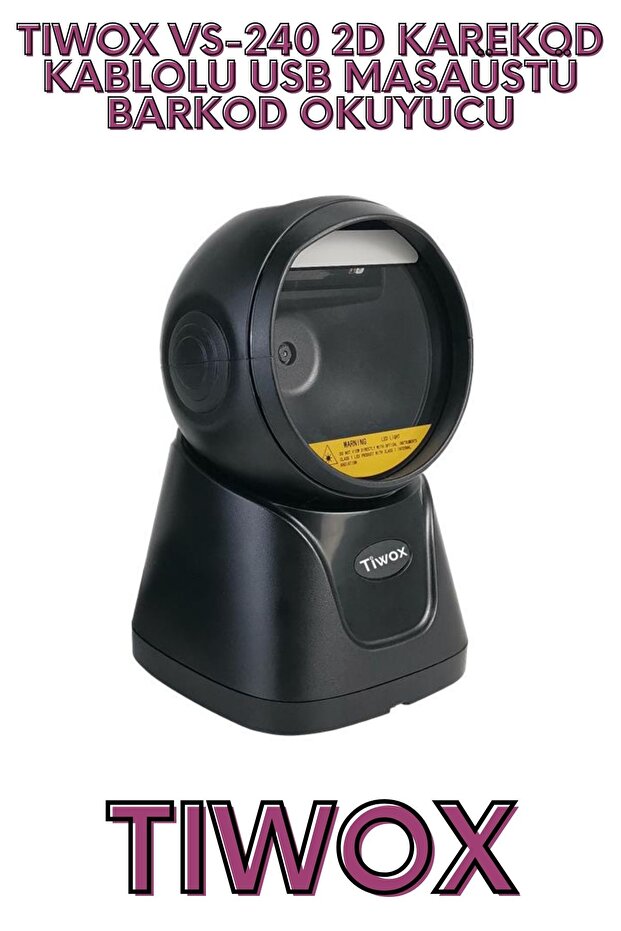 VS-240 2D QR CODE سلكي USB قارئ الباركود المكتبي - 1