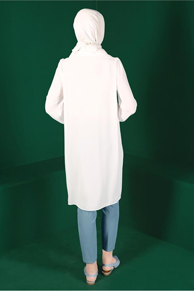 تونيك بأزرار مخفية مرصعة بالأحجار 42562 - 3