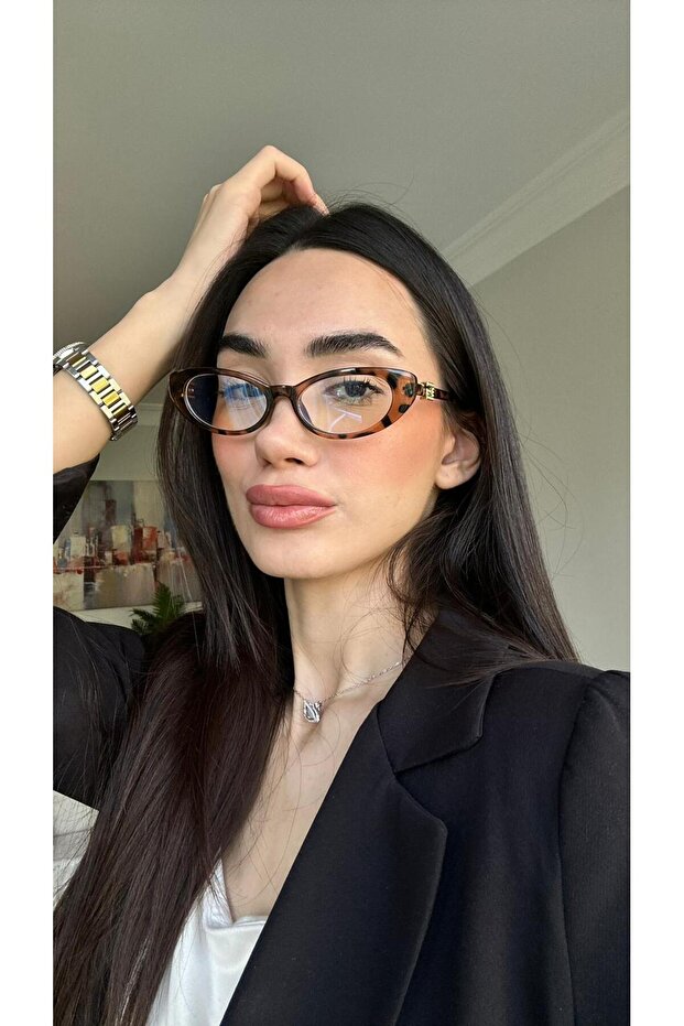 نظارات Sezen ذات النمط الفهد مع إكسسوارات G، نظارات زجاجية قابلة للتغيير من طراز G Minimal Popular Model مع حماية من الضوء الأزرق