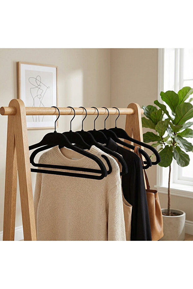 Soft Touch Askı 6 lı Siyah - 3