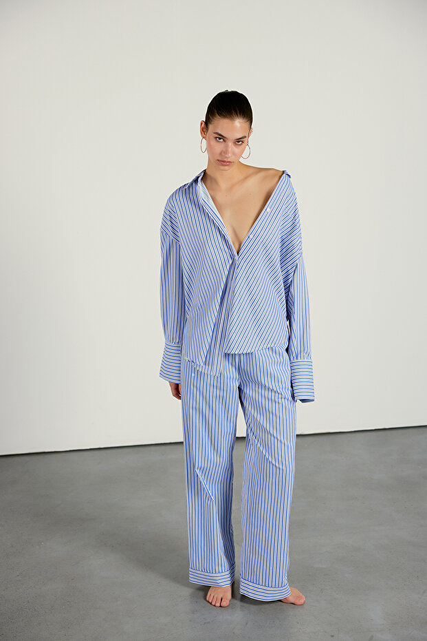 Stripe Patterned Trousers - 1