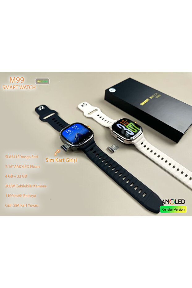 Android Akıllı Saat 5G SIM Bluetooth Arama 2.16" AMOLED GPS NFC Wi-Fi - 9