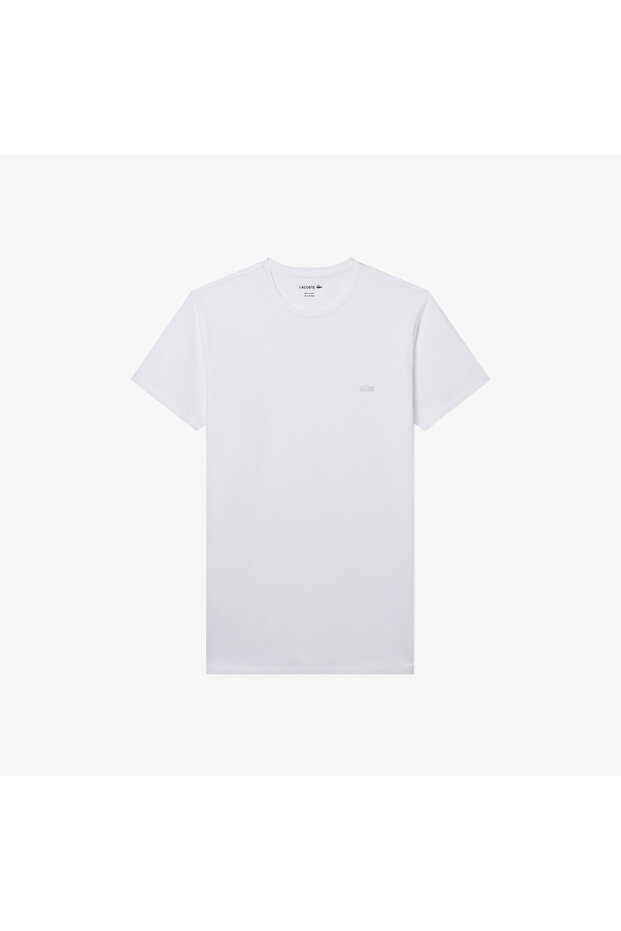Erkek Slim Fit Bisiklet Yaka Beyaz T-Shirt - 3