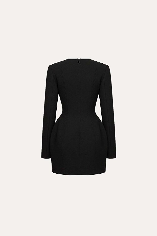 Вигнута міні-сукня - 7