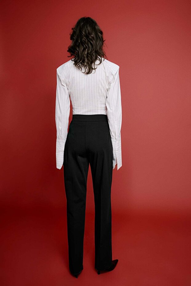 Diagonal flow pantolon - 3