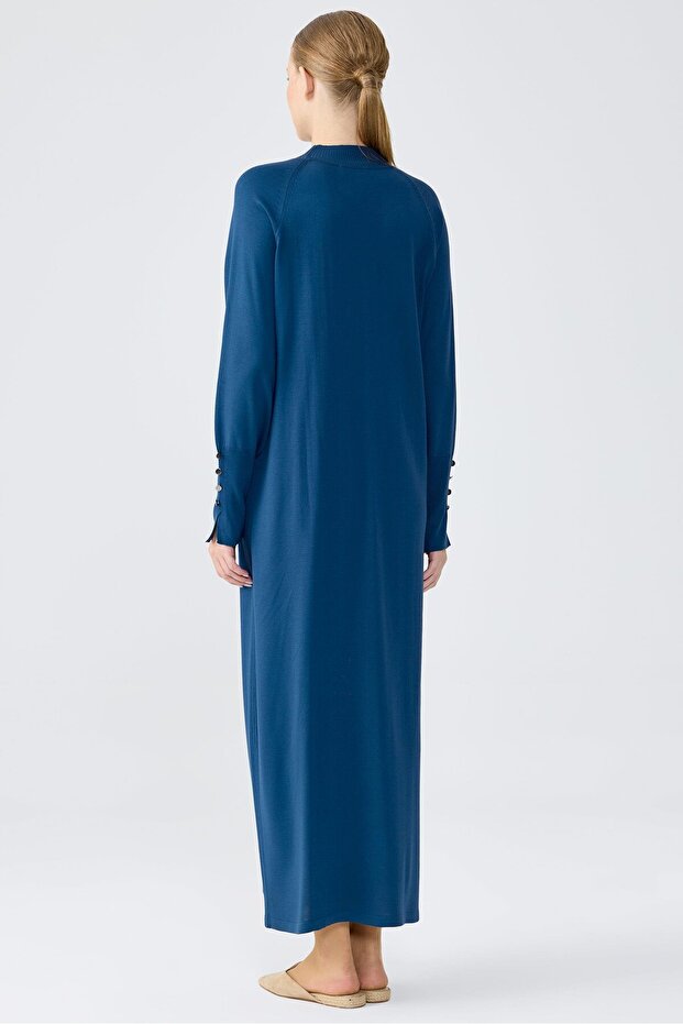Yarım Balıkçı Basic Triko Elbise C.BLUE - 4