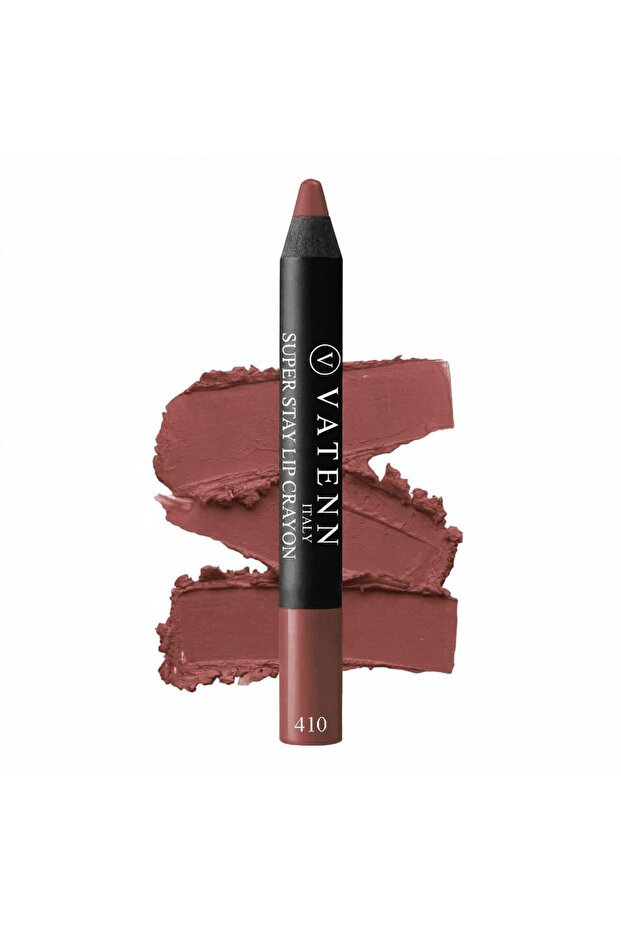 super stay lip crayon 410– Non-Dry Smooth Matte Lipstick, Waterproof & Smudge-Proof Long-Lasting