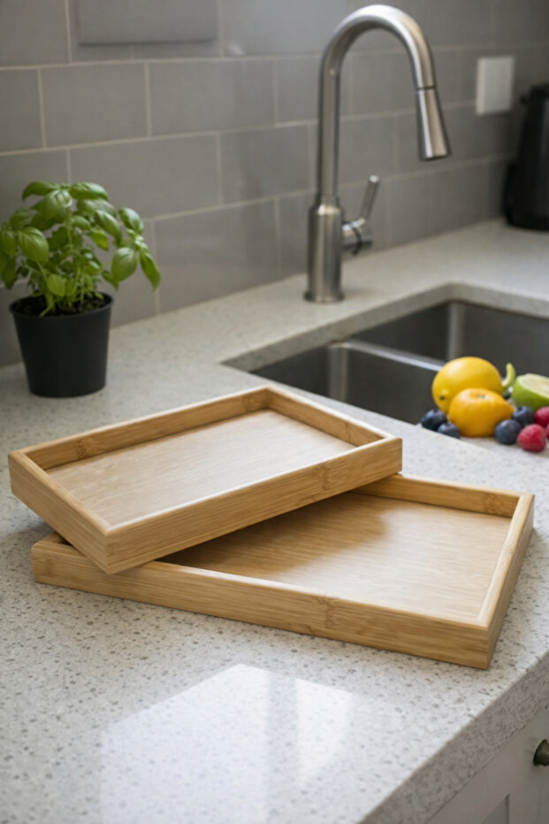 Bambu İkili Sunum Tepsisi - 1