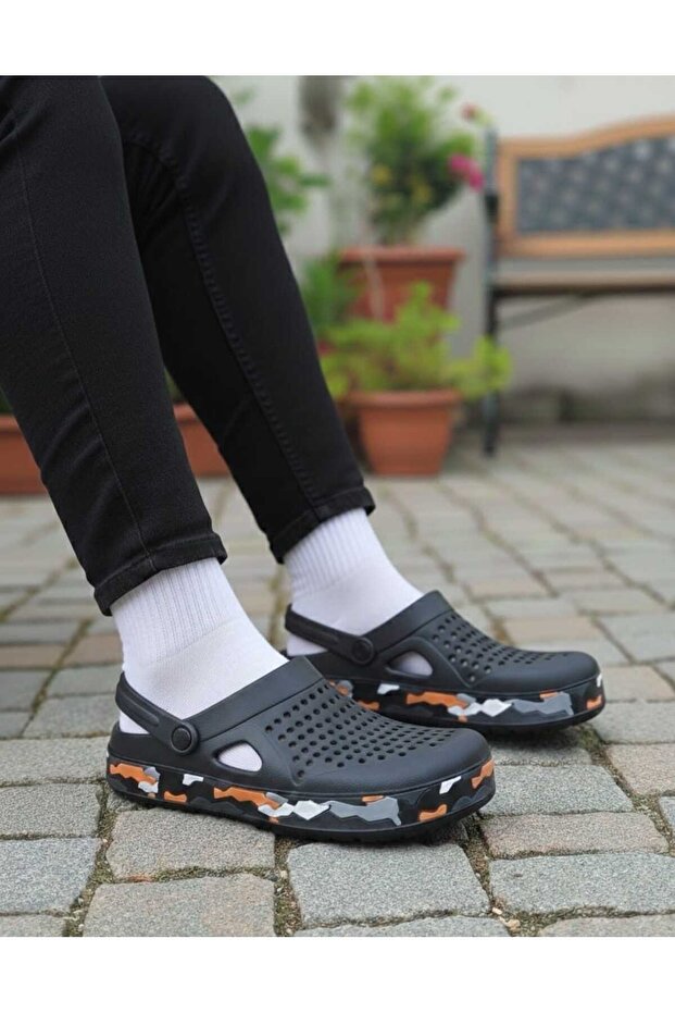 Camouflage Sole Perforated Eva Non-Slip Sole Cros Sabo Nurse Daily Slippers