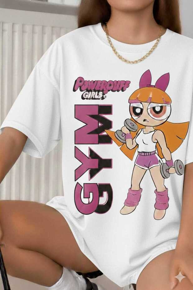 Powerpuff Girls Printed White T-Shirt