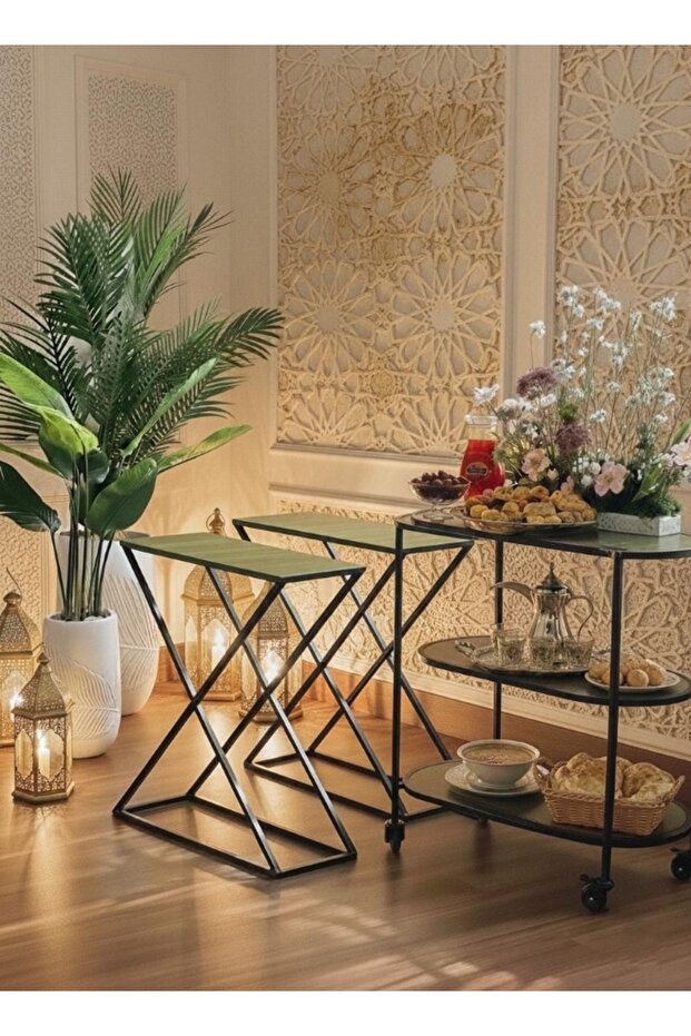 صياني تقديم ( طاولتين تقديم) 80*60*30 - 2