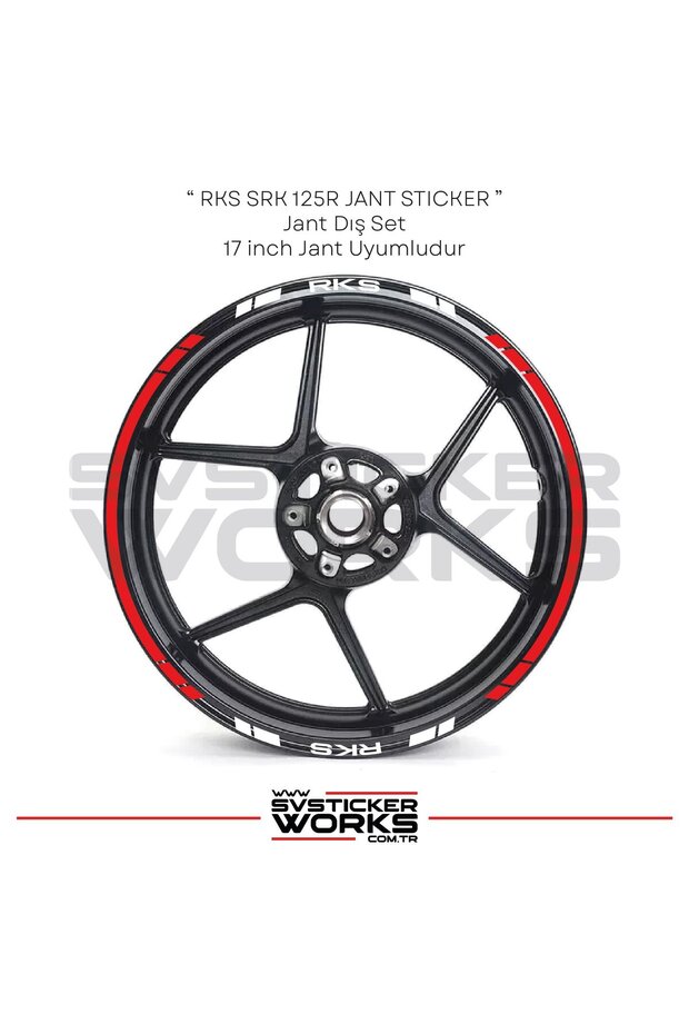 Rks Wheel Compatible Sticker Wheel Outer Strip Set of 16 Stickers