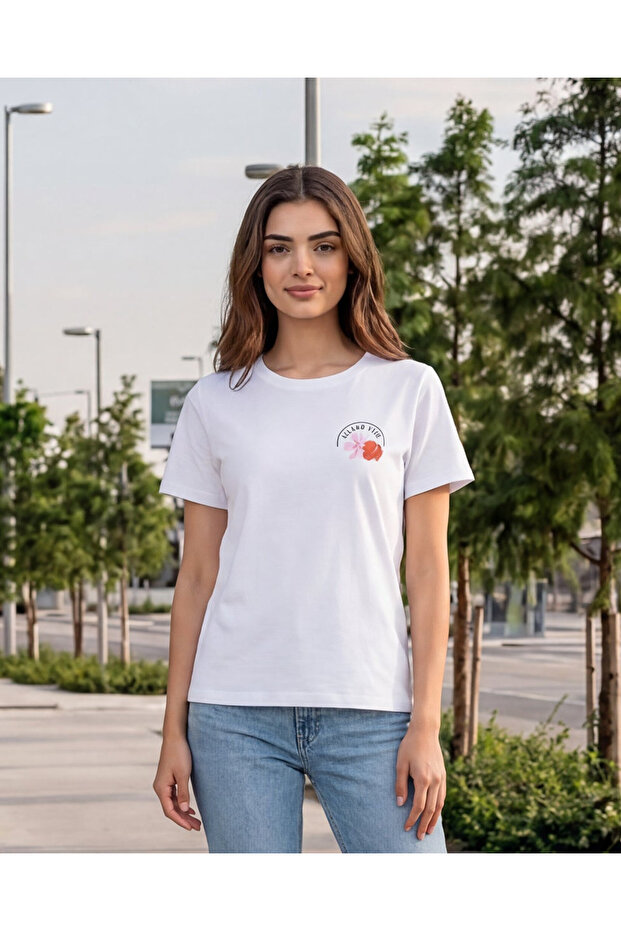 Women White Printed T-Shirt