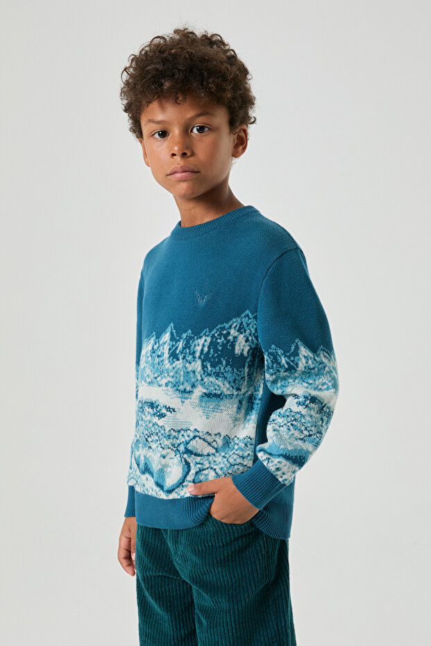 Boy Patterned Sweater - 2