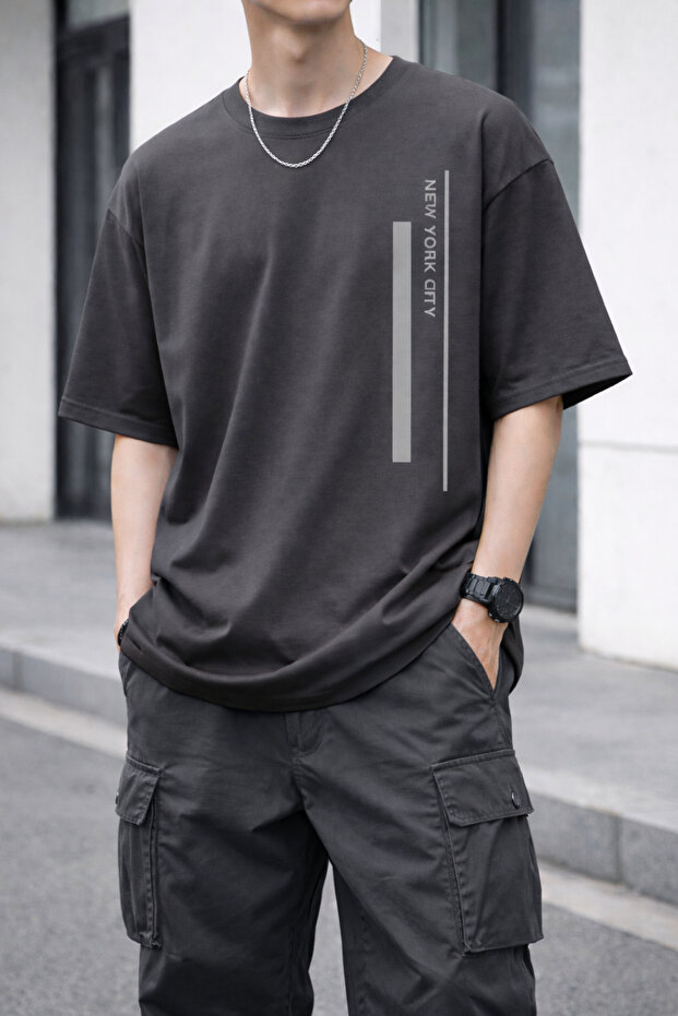 New York City Printed Cotton Relaxed Fit Round Neck Unisex T-Shirt