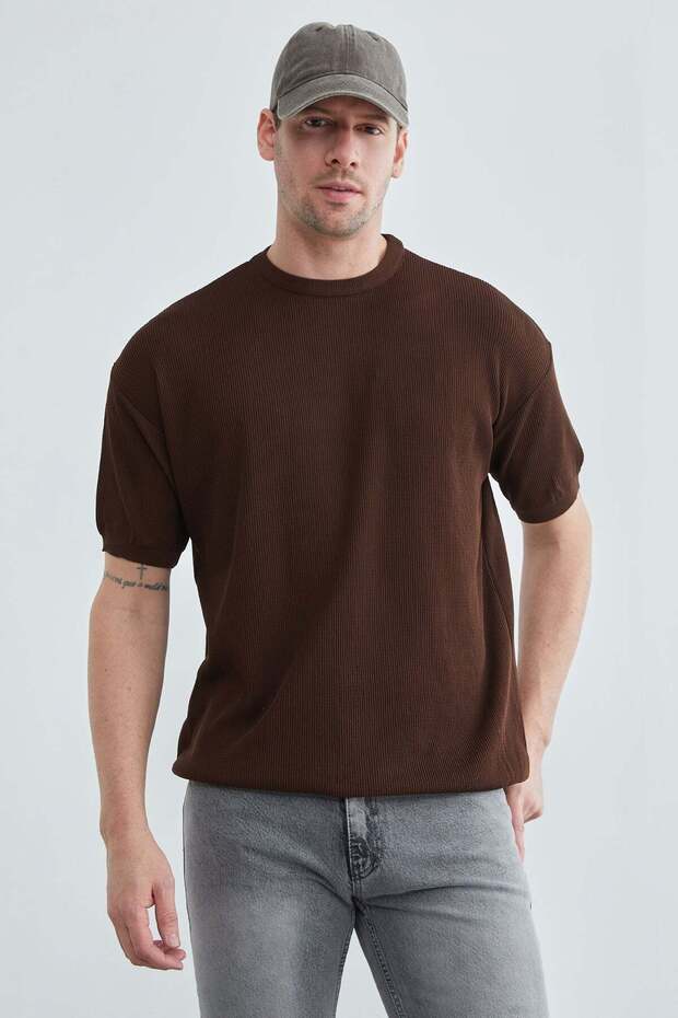 Thessaloniki Knitted Patterned Knitwear T-Shirt