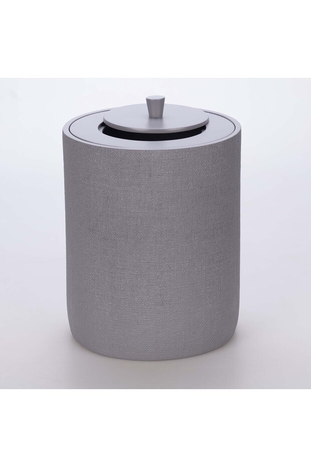 سلة المهملات الكتانية باللون الرمادي - 2