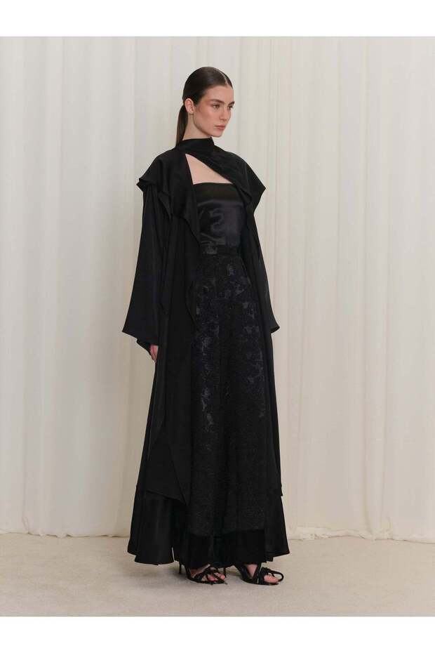 Geniş Yakalı Abaya - 3
