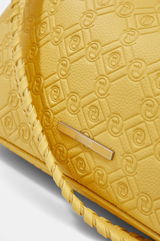 SARI MONOGRAM DERİ ÇANTA - 5