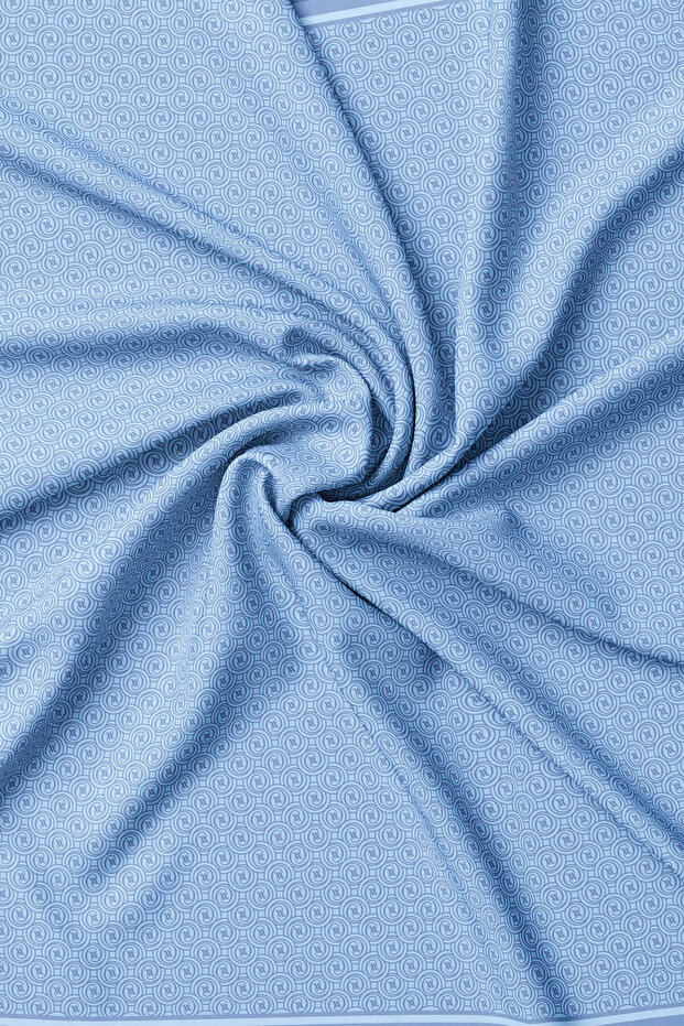 MONOGRAM DESENLİ TWILL İPEK EŞARP - 2