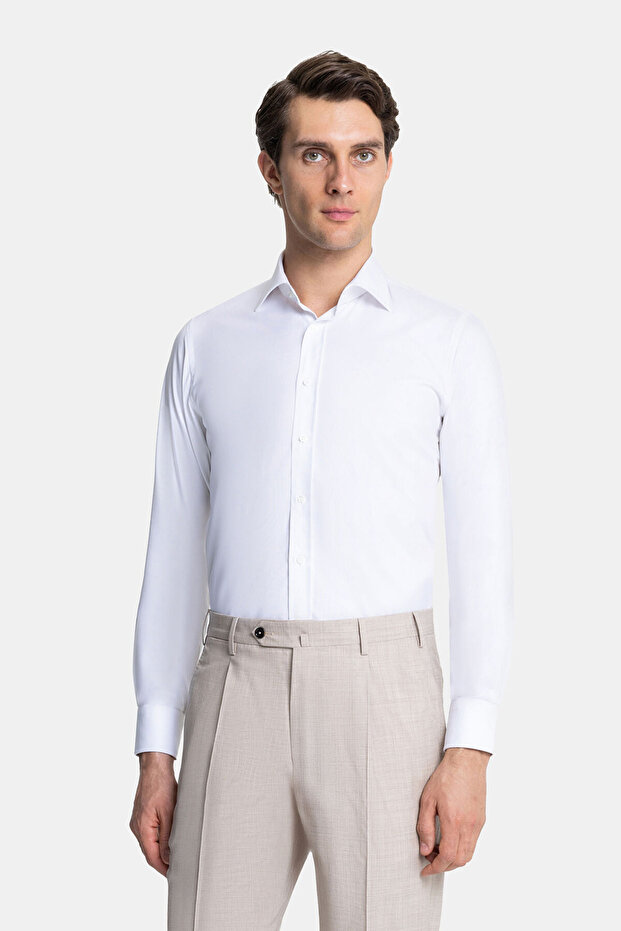 MICRO DESENLİ NON IRON GÖMLEK - 6