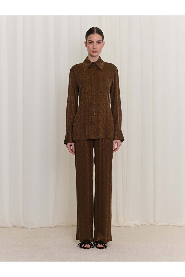 Yakalı Oversize Gömlek - 2