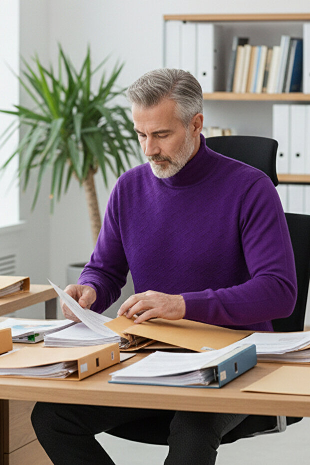 سترة رجالية بنمط ياقة الصياد نصف دائرية - 3