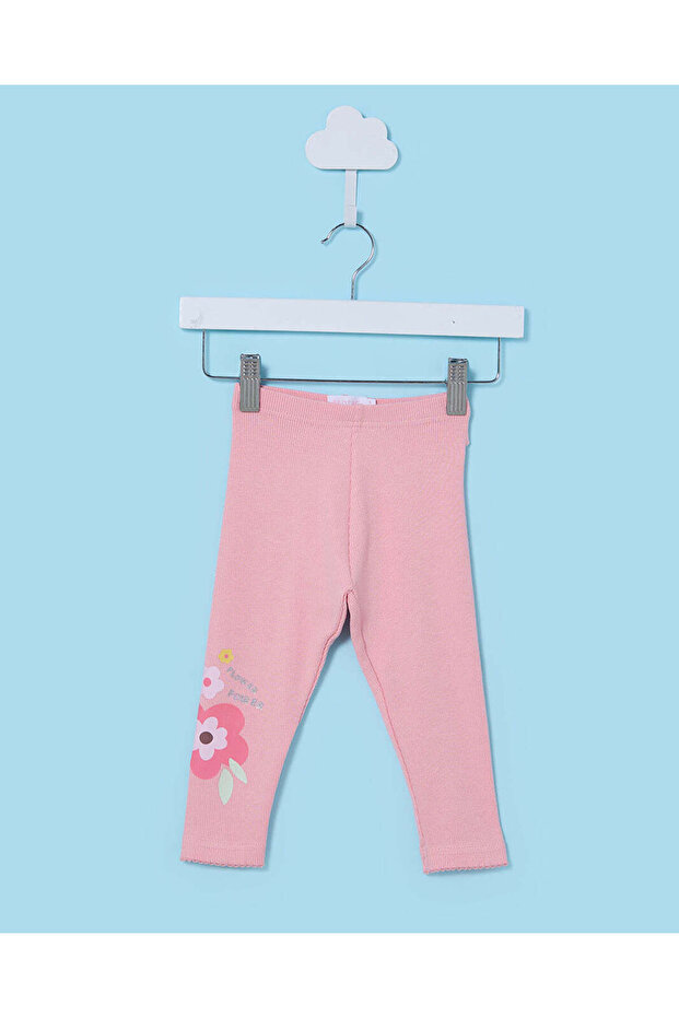 Infant Girls Pink Printed Leggings