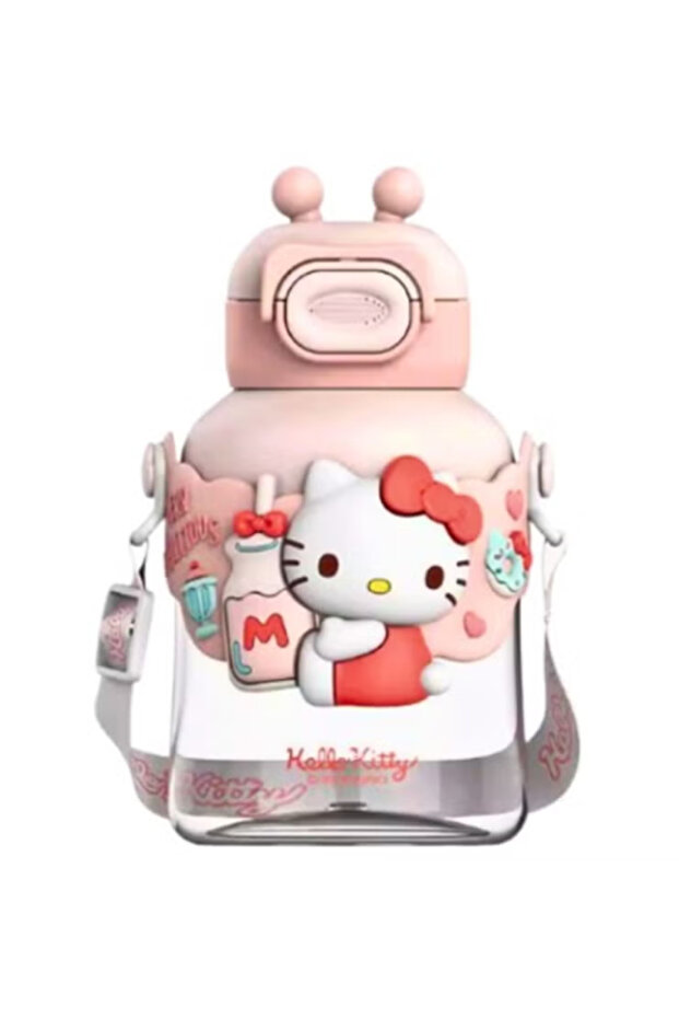 Hello Kitty Water Bottle 700ml – Cute Kawaii Kids School Drink Bottle